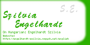 szilvia engelhardt business card